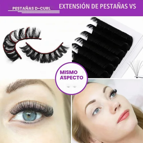 Vista 7 de 10 pares de pestañas rusas 3D suaves, con curvatura DD, pestañas postizas de visón sintético, aspecto natural D Curl S06 10 paris