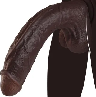 Consolador sexual negro grande realista de 11 pulgadas, consolador grueso similar a la piel con fuerte ventosa para manos libres, consolador de