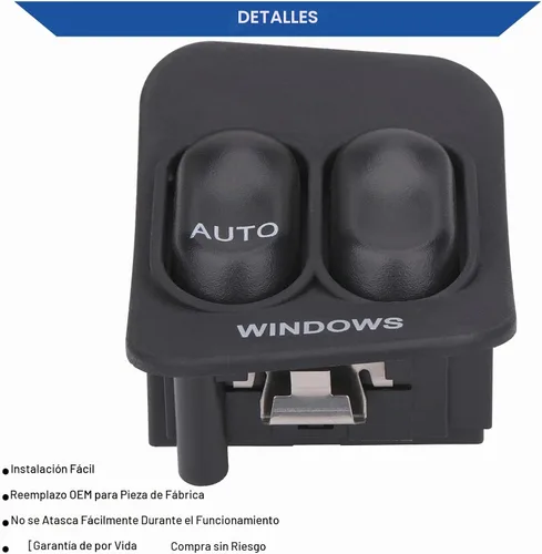 Vista 6 de Obaee Interruptor de ventana eléctrica, botón de control maestro frontal para lado del conductor compatible con Ford Ranger 1995 1996 1997 1998 1999
