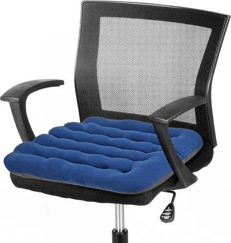 Vista 14 de BUYUE Good Support - Cojín acolchado para silla de oficina, terciopelo suave, cómodo, antideslizante, para escritorio de computadora, silla