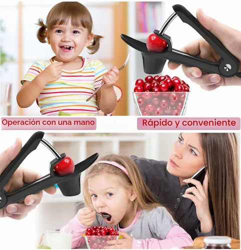 Vista 3 de Picadora de cerezas, herramienta para deshuesar de oliva, removedor de herramientas para deshuesar cereza, removedor de núcleo de pozo de frutas
