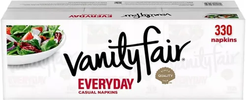Vista 6 de ONDAGO Vanity Fair - Servilletas de papel para uso diario, 110 servilletas desechables de 2 capas (paquete de 3), 330 en total