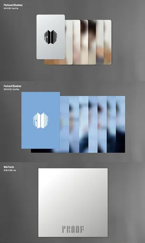 Vista 5 de BTS - Proof Compact Edition incl CD Booklet Photocard Postcard Mini Poster Discography Guide Extra Photocards