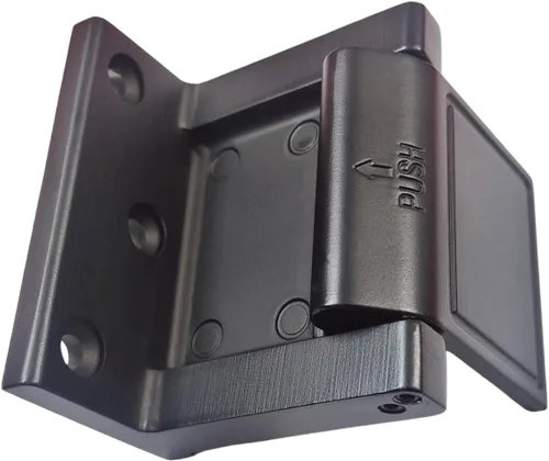 Vista 5 de Cerradura de puerta negra reforzador de privacidad para puerta, cerradura de puerta de seguridad de hotel, pestillo de puerta de privacidad
