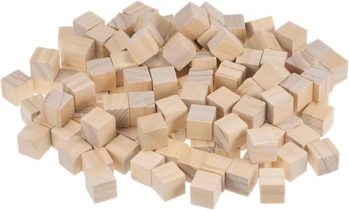 Vista 9 de uxcell Bloques de madera para manualidades, 100 unidades de 1 pulgada sin terminar cubo de madera de pino cuadrado para proyectos de manualidades
