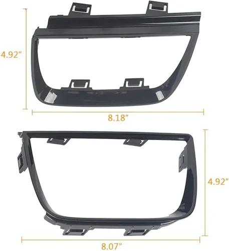 Vista 5 de KARPAL Cubierta de bisel de luz trasera compatible con Chevy Camaro LT LS SS 2010-2013 negro brillante 92199773 92199774