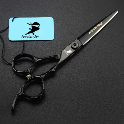 Vista 5 de Tijeras de corte de pelo, 6.0 pulgadas negras profesionales japón 440C tijeras de corte de pelo – peluquería de mezcla/adelgazamiento/texturización
