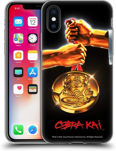 Vista 137 de Head Case Designs Funda de gel suave con licencia oficial de Cobra Kai Gold Medal Graphics compatible con Apple iPhone 7 Plus/iPhone 8 Plus