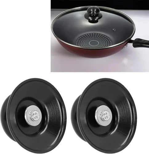 Vista 5 de 2 pomos para tapa de olla con tornillos, accesorio universal para mango de cubierta de sartén, cubierta de hervidor de cocina, perilla universal