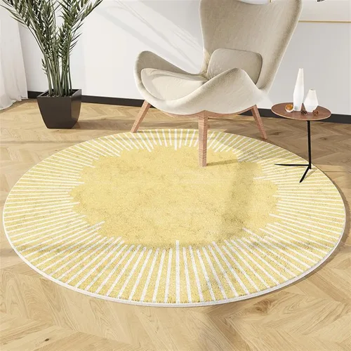 Vista 13 de Tapete para silla de oficina para suelo de madera dura, computadora, videojuegos, protector de piso, tapete redondo de protección de azulejos de A1