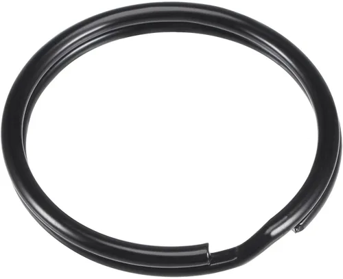 Vista 7 de uxcell Llaveros divididos de 0.591 in, conector de salto abierto para bolsa de mano con cremallera, hierro de pintura electroforética, paquete de 30