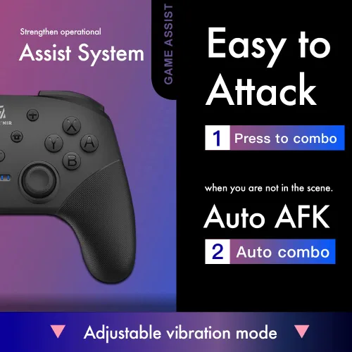 Vista 3 de GAMENIR PROX-4M Wireless pro Controller for Nintendo Switch OLED PC STEAM good battery life and button feel NS Pro Controller Paddle Controller