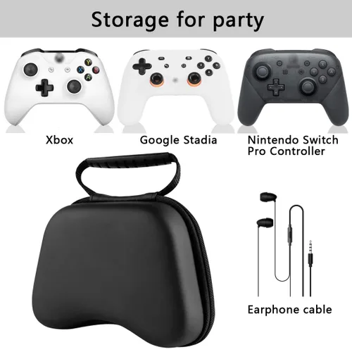 Vista 5 de Linkidea Hard EVA Travel Controller Case for Xbox One Controller Wireless, Compatible with Google Stadia Controller, Xbox Wireless Controller