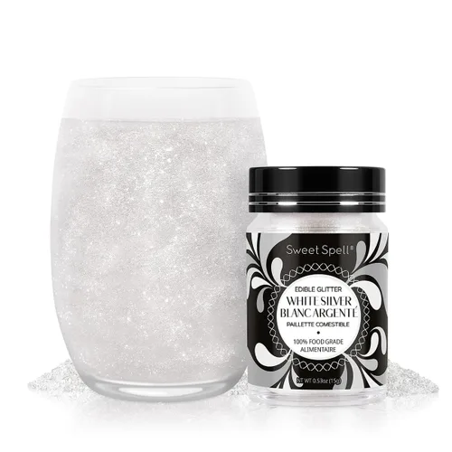 Vista 13 de Sweet Spell - Purpurina comestible (15g) - Destellos brillantes para bebidas, pasteles, cócteles - Purpurina 100% comestible y de grado alimenticio