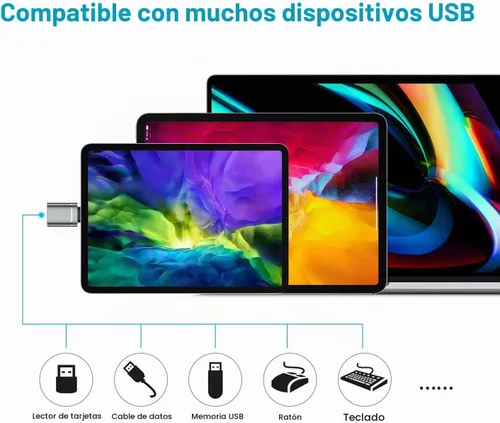 Vista 5 de Adaptador USB C a USB, paquete de 3 adaptadores USB C macho a USB 3.0 hembra Compatibilidad para iMac 2021 para iPad Pro 2021 para MacBook Pro 2020