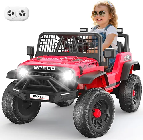 Vista 8 de Hikole Coche eléctrico de 12 V para niños de 3 a 5 años con control remoto Negro