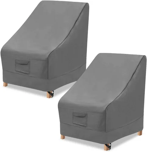 Vista 10 de Vailge Funda para Silla de Patio de Alto Respaldo, Fundas para Sillas de Exterior Impermeables, Funda para Silla de Comedor de 600D, Silla de Césped