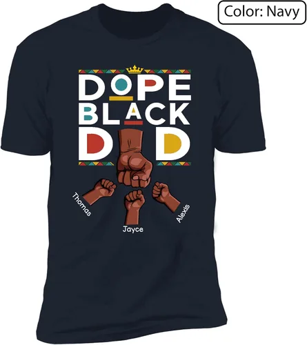Vista 5 de Camiseta personalizada para el día del padre, camiseta personalizada para papá con el puño y el puño del niño, camiseta divertida y linda