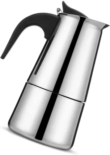 Vista 8 de Moka Pot 300ML Moka Espress - Cafetera de acero inoxidable, cafetera italiana, cafetera aislada para el hogar