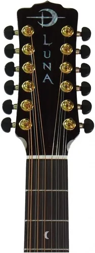 Vista 3 de Luna Vista Eagle - Guitarra eléctrica acústica de 12 cuerdas con estuche