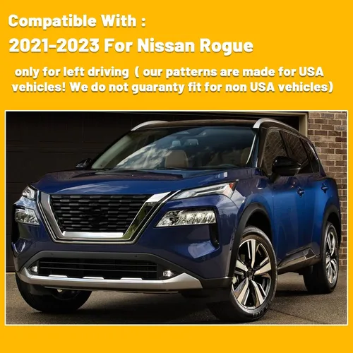 Vista 6 de Cubierta Alfombrilla Tapete para Tablero Dashboard Antideslizante Personalizada Compatible con Nissan Rogue 2021 2022 2023 Protector Parasol Sin HUD