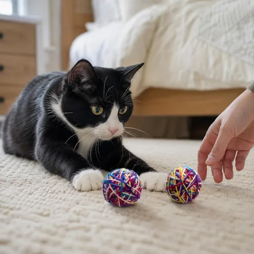 Vista 6 de SPOT Sew Much Fun - Bolas de hilo para gatos, 2.5 pulgadas, paquete de 2