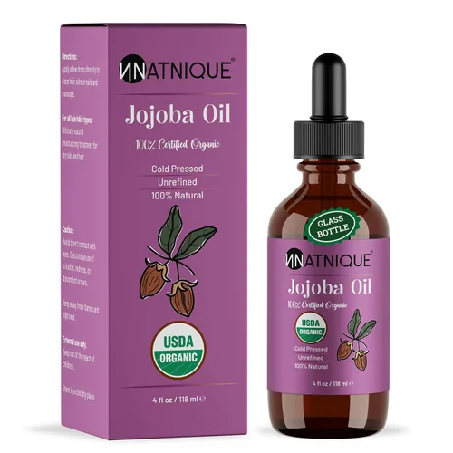 Vista 10 de Natnique Aceite de jojoba orgánico, cepillo incluido, certificado USDA, prensado en frío, sin refinar y sin hexano, hidratante puro para cabello