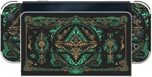 Vista 7 de PlayVital Juego completo de calcomanías protectoras para el modelo OLED de Nintendo Switch, calcomanías de vinilo personalizadas para consola Switch