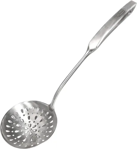 Vista 15 de Newness - Juego de utensilios de cocina de acero inoxidable 304, accesorios de cocina de metal, incluye cucharón de sopa, cuchara ranurada, cuchara