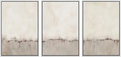Vista 119 de SIGNWIN Lienzo enmarcado para pared, juego de arte abstracto de serenidad costera, ilustraciones abstractas junto al mar, arte moderno, decorativo