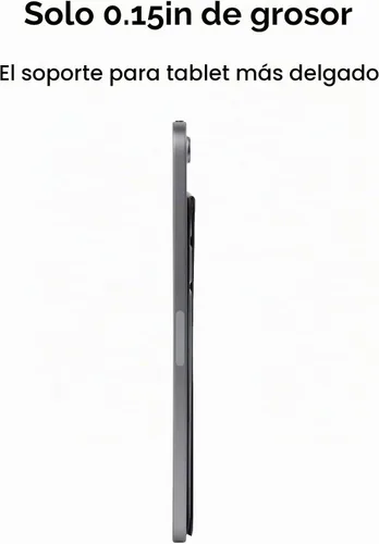 Vista 6 de MOFT Soporte delgado invisible para tableta, diseño ajustable y plegable, compatible con tabletas de hasta 7.9-9.7 pulgadas, versión adhesiva, gris
