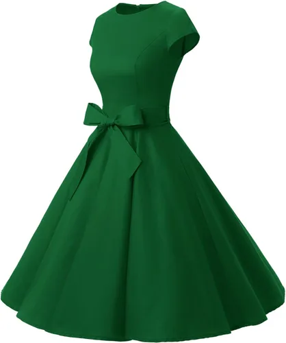 Vista 71 de Dressystar - Vestidos clásicos de fiesta con mangas casquillo, estilo Rockabilly y retro de la década de 1950