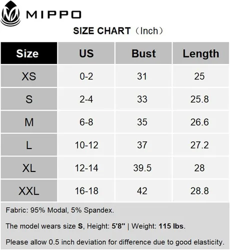 Vista 6 de Mippo - Camisetas de entrenamiento para mujeres, Camisetas de yoga atléticas, Camisetas de deportes para corredores