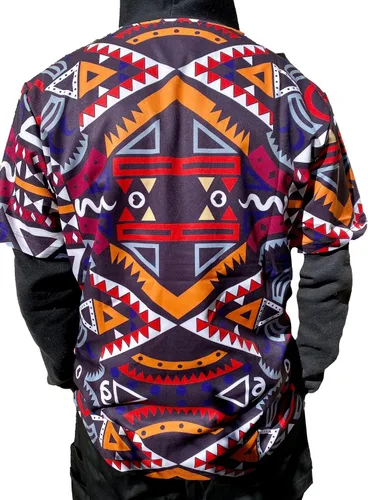 Vista 2 de Camiseta quirúrgica tribal de manga corta para hombre