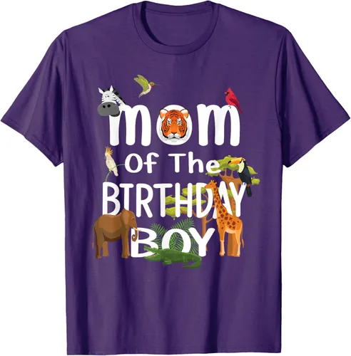 Vista 74 de Camiseta de fiesta de animales con temática de zoológico para niño de cumpleaños, Negro