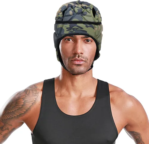 Vista 2 de Casco de rugby ajustable, protector de cabeza de hockey, protector de cabeza de hockey, protector de cabeza de fútbol, gorra Scrum Cap 7v7