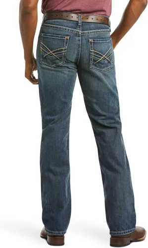 Vista 2 de ARIAT Jeans rectos para hombre M5 Straight Stretch Remming apilable pierna recta