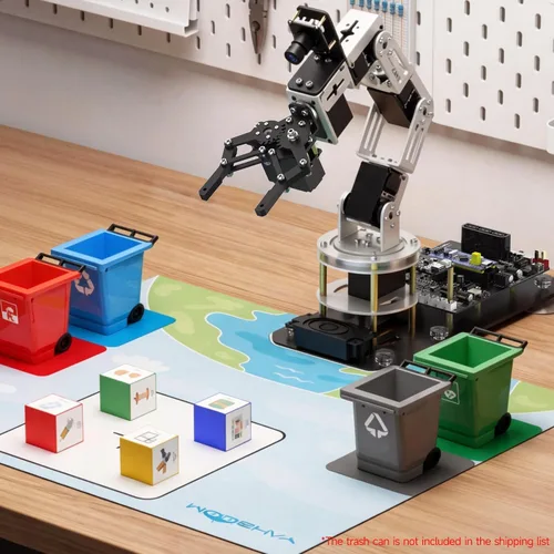 Vista 6 de Yahboom Brazo robótico ROS2 6DOF Inteligencia incorporada, reconocimiento espacial 3D, control de PC de máquina virtual, módulo de voz
