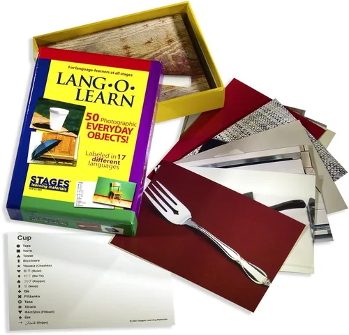 Vista 3 de Stages Learning Materials Lang-O-Learn ESL Everyday Objects - Tarjetas fotográficas de vocabulario para inglés, español, francés, alemán, italiano