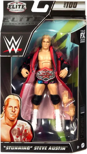 Vista 6 de Mattel WWE "Stunning" Steve Austin Elite Collection Figura de acción con accesorios, articulación y detalles realistas, 6 pulgadas