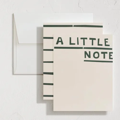 Vista 4 de Minted Little Note - Juego de 10 tarjetas de notas planas y sobres para invitaciones y mensajes de agradecimiento escritos a mano, diseño