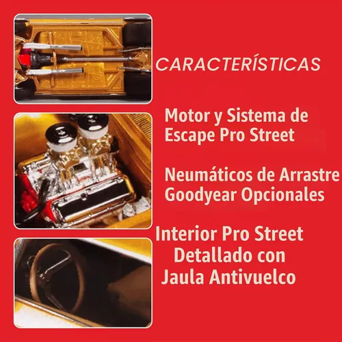 Vista 3 de AMT 1967 Chevy Chevelle Pro Street 1:25 Kit de modelo a escala 1:25