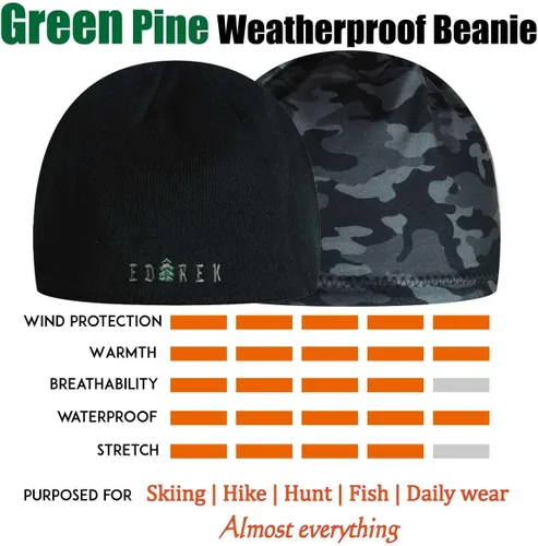 Vista 6 de EDTREK Gorro de invierno resistente a la intemperie Gorro reversible impermeable y resistente al viento Sombrero de calavera para senderismo
