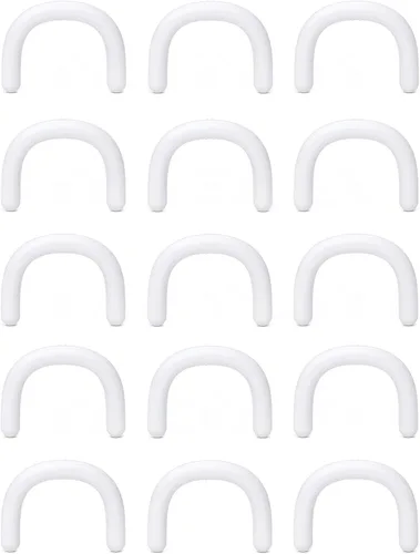 Vista 17 de Cisyozi 16G 14G 12G 10G 8G 6G 4G 2G Kit de Estiramiento de Retenedor de Tabique de Plástico Hipoalergénico Anillos de Tabique en Forma de U Pincher