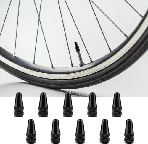 Vista 3 de 10 piezas de núcleo de válvula para Presta, repuesto de bicicleta de núcleo de válvula sin cámara con herramienta de desmontaje de núcleo de válvula