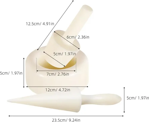 Vista 13 de UPKOCH Moldeador de cono de helado de cocina, rodillo de cono crujiente, kit de molde de cono de helado, máquina de rollos de huevos, 9.25 pulgadas