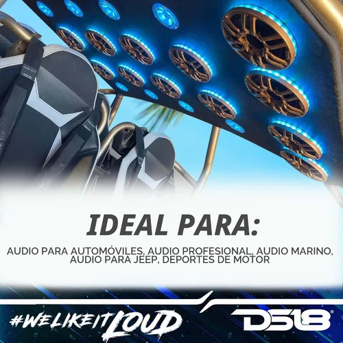 Vista 4 de DS18 NXL-LRING6 Anillo de montaje LED RGB para altavoces de 6.5 pulgadas resistente al agua - Funciona con módulo RGB (LED-BTC) o cable a un