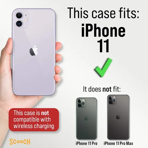 Vista 4 de Scooch Wingmate - Funda para iPhone 11 con tarjetero [Wingmate] con protección RFID [delgada y mínima] protección contra caídas de 10 pies, parte