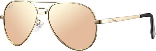 Vista 3 de Pro Acme Gafas de sol polarizadas pequeñas de aviador para niños y jóvenes de 3 a 18 años con dos tamaños 1.969 in 2.047 in