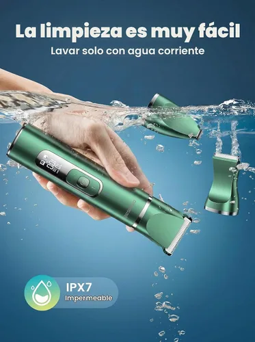 Vista 6 de oneisall Kit de aseo para perros 4 en 1 con pantalla LCD verde
